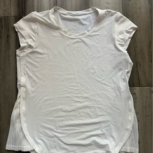 Lululemon Athletica White Cap Sleeve Top